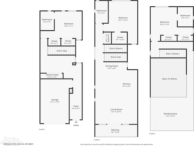 2638 John R St, Detroit, MI 48201 - home floor plan