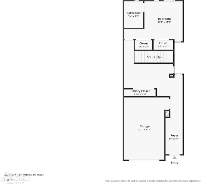 2638 John R St, Detroit, MI 48201 - floor plan / room layout