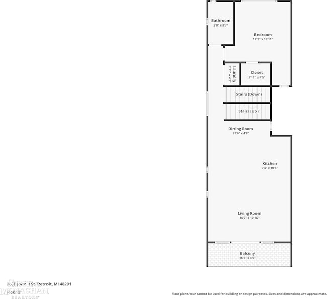 2638 John R St, Detroit, MI 48201 - property floor plan