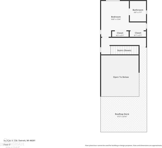 2638 John R St, Detroit, MI 48201 - property floor plan