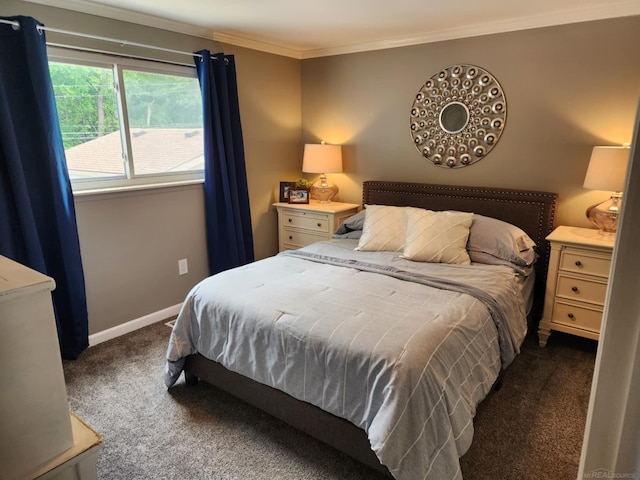 24725 Orchid St, Harrison Twp, MI 48045 - carpeted bedroom featuring ornamental molding and baseboards
