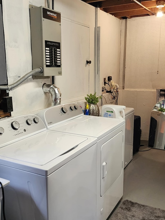 24725 Orchid St, Harrison Twp, MI 48045 - laundry area with independent washer and dryer and electric panel