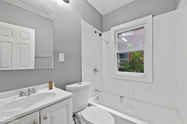 5553 Nottingham Rd, Detroit, MI 48224 - bathroom with toilet, tub / shower combination, and vanity