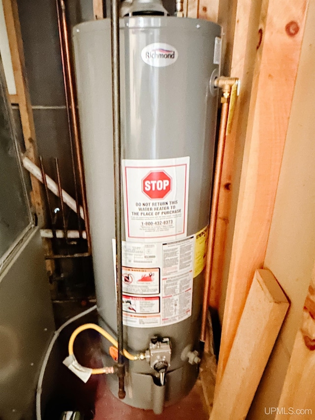 213 W Arch St, Negaunee, MI 49866 - utility room with water heater