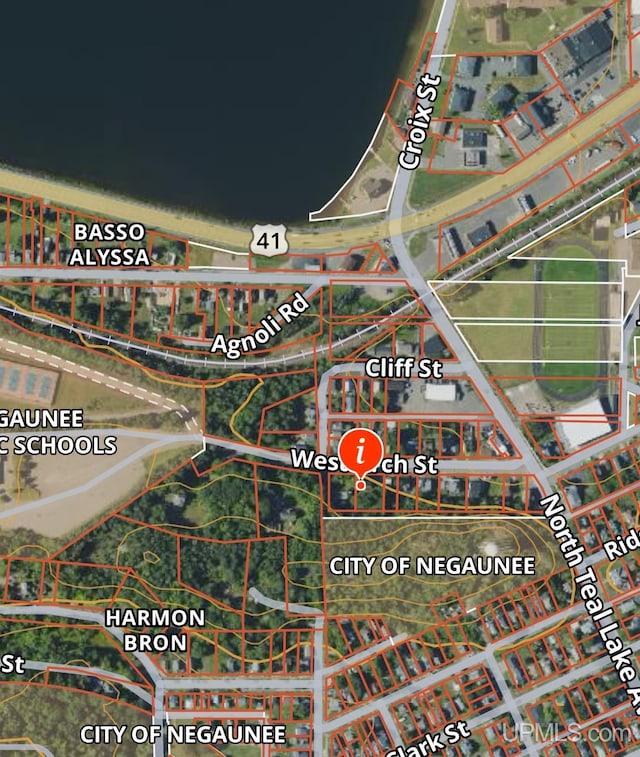 213 W Arch St, Negaunee, MI 49866 - aerial view of property's location