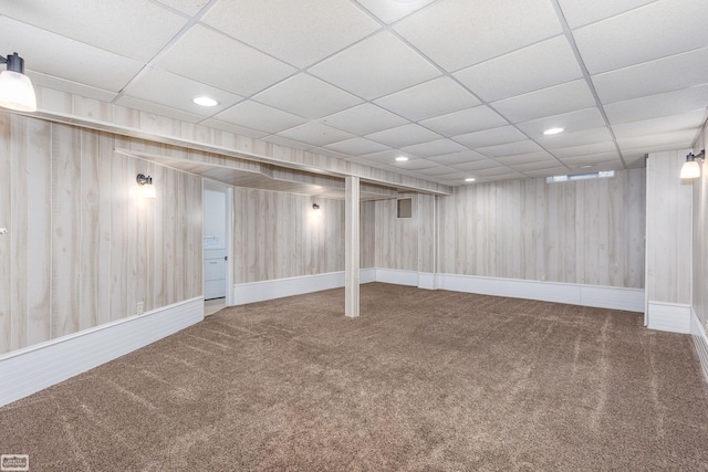 33519 Groth Ave, Sterling Heights, MI 48312 - finished below grade area with carpet, recessed lighting, and a drop ceiling