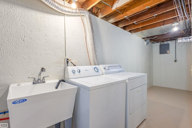 33519 Groth Ave, Sterling Heights, MI 48312 - laundry room with washer and clothes dryer and electric panel