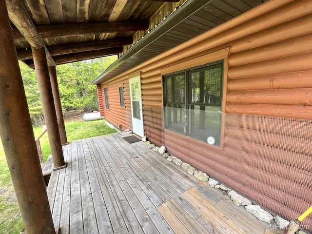 14520 7th Rd, Garden, MI 49835 - view of wooden deck