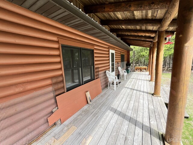 14520 7th Rd, Garden, MI 49835 - view of wooden deck