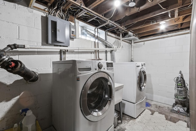 3106 Winifred St, Wayne, MI 48184 - washroom with washing machine and dryer and electric panel