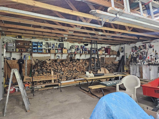 4949 Filter Rd, Harrison, MI 48625 - garage with a workshop area