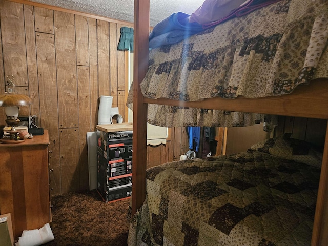 4949 Filter Rd, Harrison, MI 48625 - carpeted bedroom with wood walls