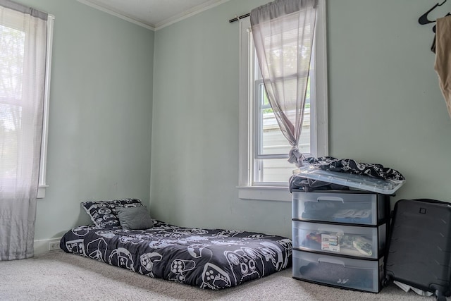 2129 N Clinton St, Saginaw, MI 48602 - carpeted bedroom featuring ornamental molding