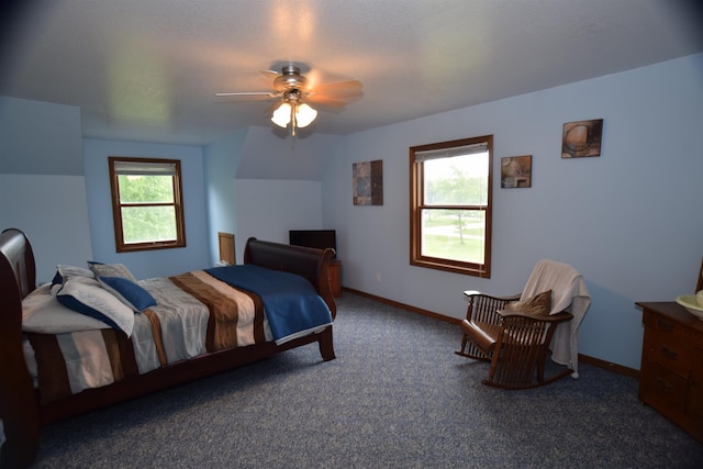 3850 Mando Ct, Coleman, MI 48611 - bedroom featuring carpet, baseboards, and a ceiling fan