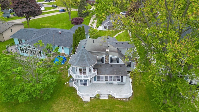 48816 Point Lakeview Dr, Chesterfield Twp, MI 48047 - aerial view of property and surrounding area