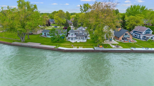 48816 Point Lakeview Dr, Chesterfield Twp, MI 48047 - view from above of property featuring a nearby body of water