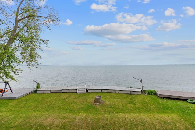 48816 Point Lakeview Dr, Chesterfield Twp, MI 48047 - water view featuring a floating dock