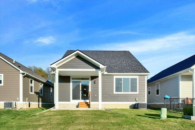 27645 Maryjane Ln E, Chesterfield Twp, MI 48047 - rear view of house featuring entry steps and central AC