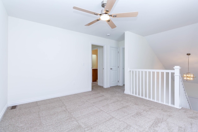 27632 Maryjane Ln E, Chesterfield Twp, MI 48047 - empty room with carpet flooring, ceiling fan, and baseboards