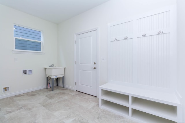 27632 Maryjane Ln E, Chesterfield Twp, MI 48047 - laundry area with hookup for a washing machine and baseboards