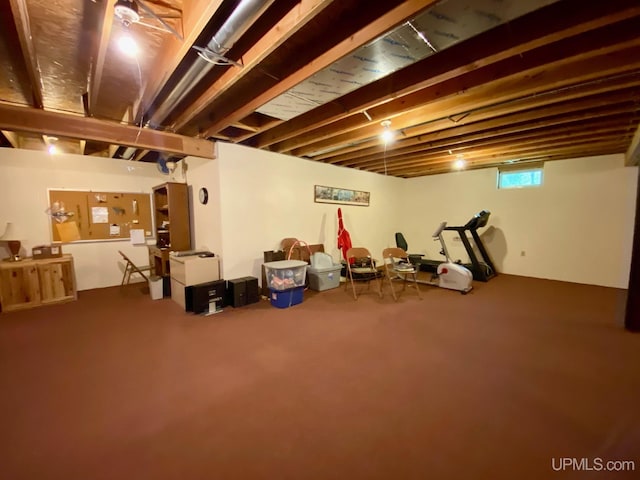 E1849 H44 Hwy, Trenary, MI 49891 - below grade area featuring carpet floors
