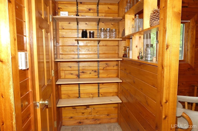 22252 E Webb Rd, Grand Marais, MI 49839 - stairway with wood walls