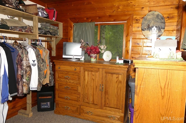 22252 E Webb Rd, Grand Marais, MI 49839 - walk in closet featuring carpet floors