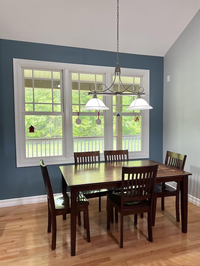 815 Cove Rd, Wales, MI 48027 - dining area featuring baseboards, light wood-style flooring, and healthy amount of natural light