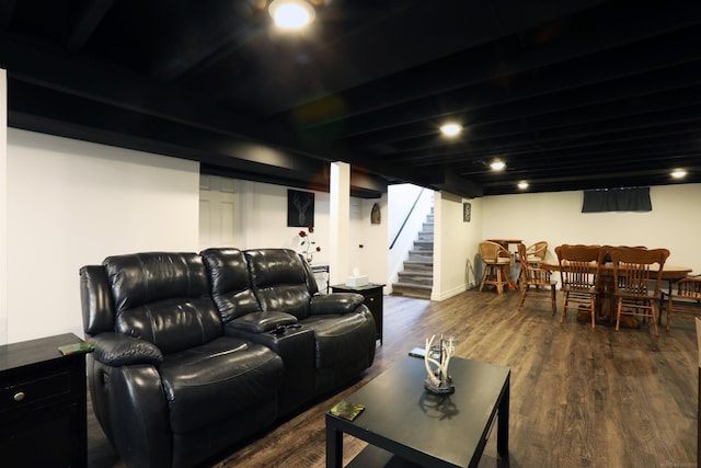 23300 Allor St, Saint Clair Shores, MI 48082 - home theater with wood finished floors and baseboards