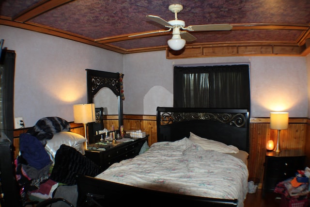 11330 Packard Ave, Warren, MI 48089 - bedroom with wooden walls and a wainscoted wall