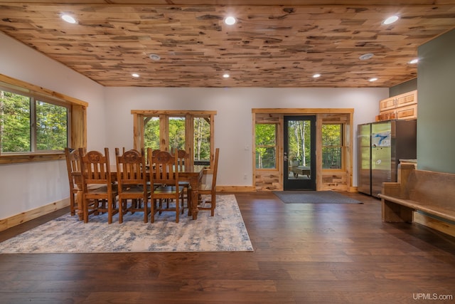 509 Red Rd, Michigamme, MI 49861 - dining room with baseboards, wood finished floors, and recessed lighting