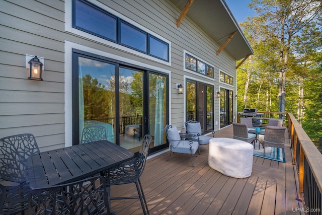 509 Red Rd, Michigamme, MI 49861 - deck featuring outdoor dining area