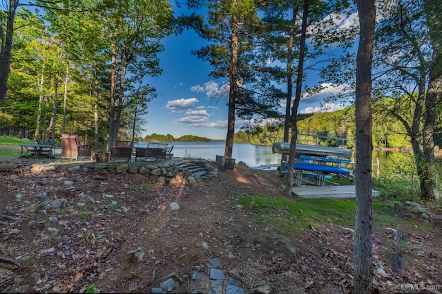 509 Red Rd, Michigamme, MI 49861 - view of yard featuring a water view