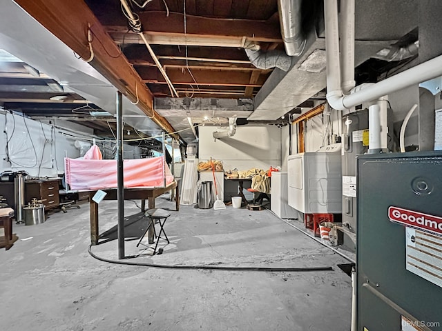W5624 County Road 388th Rd, Hermansville, MI 49847 - unfinished basement featuring independent washer and dryer