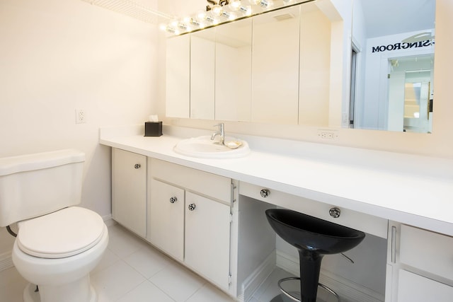 37207 27 Mile Rd, Roads, Lenox, MI 48048 - bathroom featuring toilet, vanity, tile patterned flooring, and baseboards