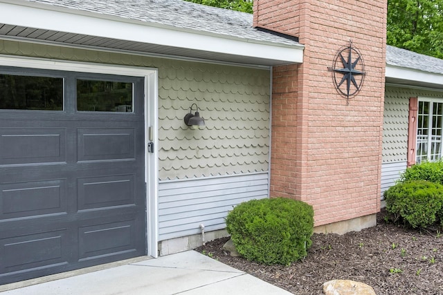 37207 27 Mile Rd, Roads, Lenox, MI 48048 - entrance to property with a garage and a shingled roof