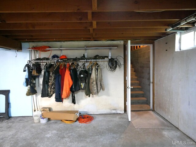 26514 Hendrickson Rd, Calumet, MI 49913 - basement featuring stairs