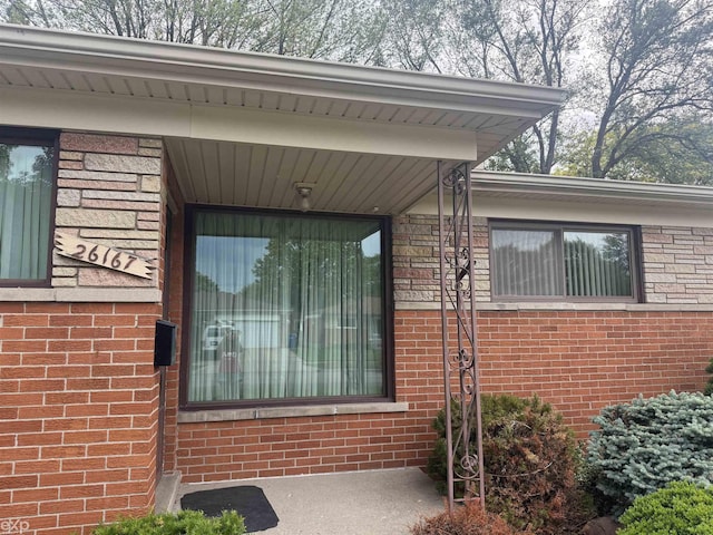 26167 Fairfield Ave, Warren, MI 48089 - property entrance featuring brick siding