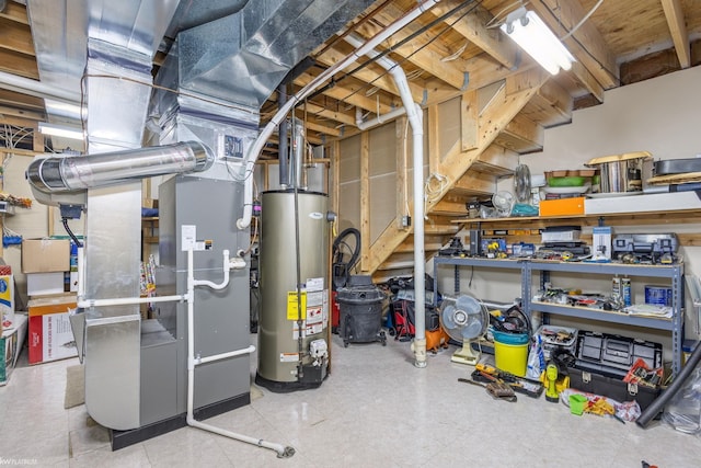 518 Lexington Dr, Rochester Hills, MI 48307 - unfinished below grade area with water heater and heating unit
