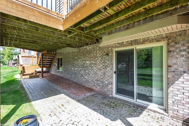 518 Lexington Dr, Rochester Hills, MI 48307 - view of patio / terrace with stairway