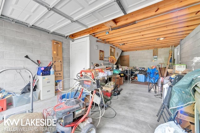7184 Baker Rd, Worth Twp, MI 48450 - garage with concrete block wall