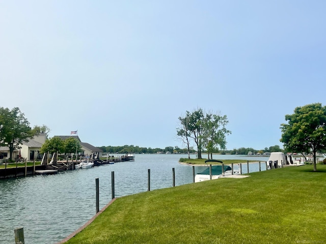 727 Townsend Dr, Algonac, MI 48001 - water view featuring a boat dock
