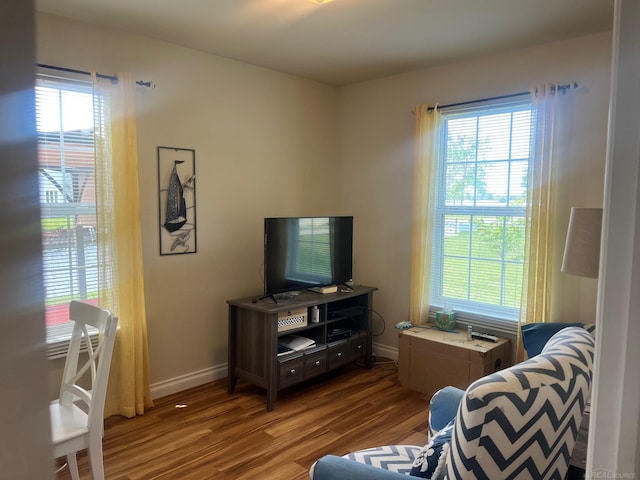 727 Townsend Dr, Algonac, MI 48001 - living room with wood finished floors and baseboards