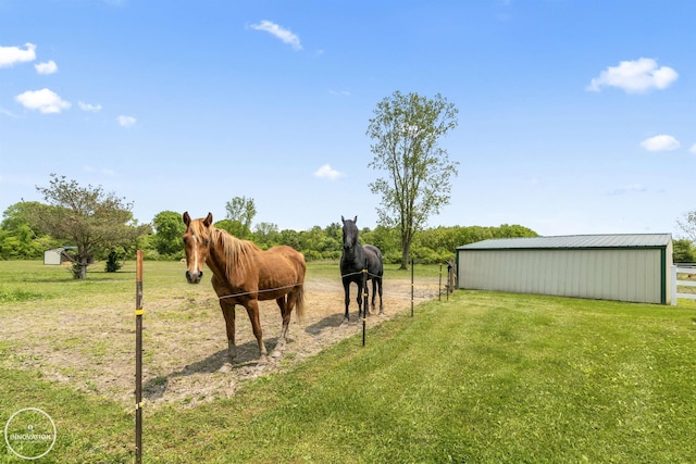 7360 Frith Rd, Saint Clair, MI 48079 - view of green lawn with an outbuilding