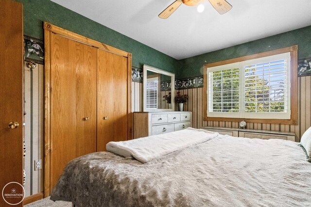 7360 Frith Rd, Saint Clair, MI 48079 - bedroom with a closet and a ceiling fan