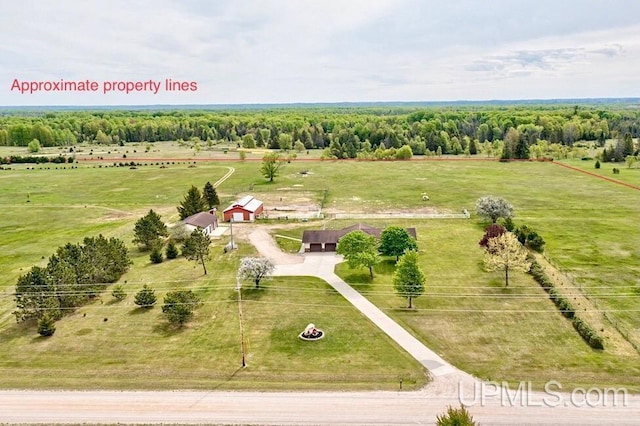 12104 T Rd, Rapid River, MI 49878 - overview of rural landscape