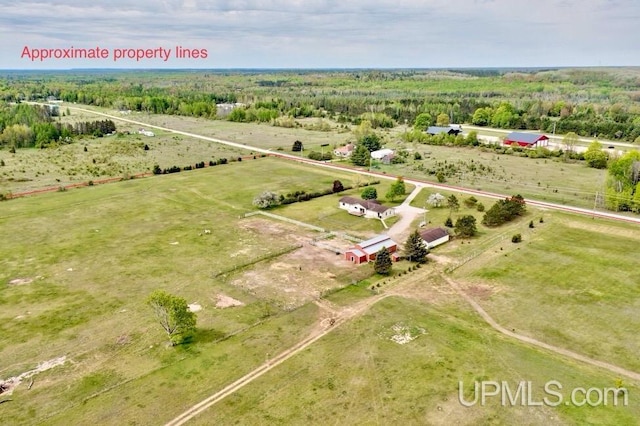 12104 T Rd, Rapid River, MI 49878 - overview of rural landscape featuring a forest