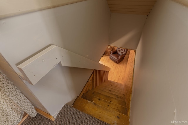4427 Tip Up Trl, Eagle River, WI 54521 - stairway featuring wood finished floors