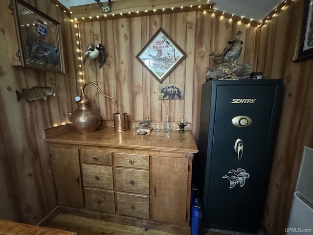 5452 W N Island Lake Rd, Hurley, WI 54534 - bar featuring wood walls