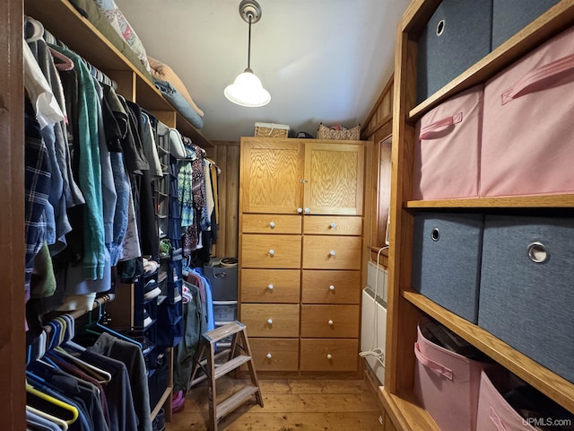 5452 W N Island Lake Rd, Hurley, WI 54534 - walk in closet featuring light wood-style floors